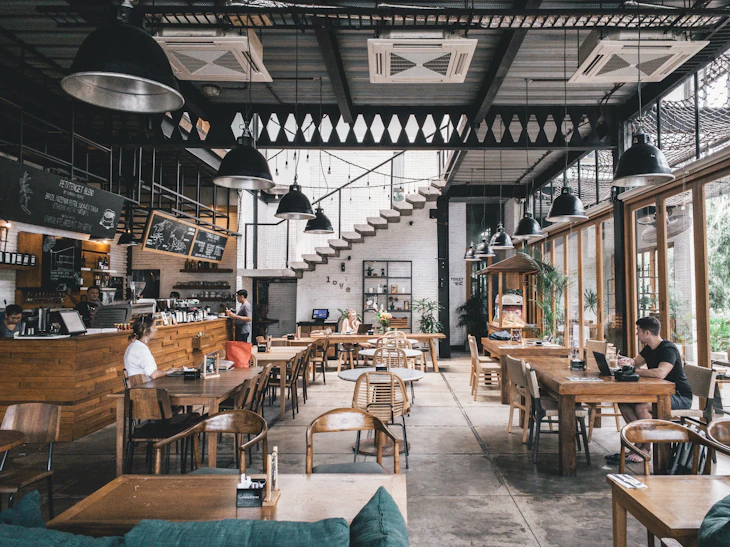 Modern restaurant web design layout